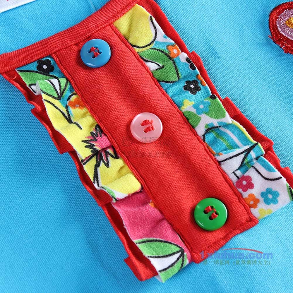 蝴蝶花朵贴布裙