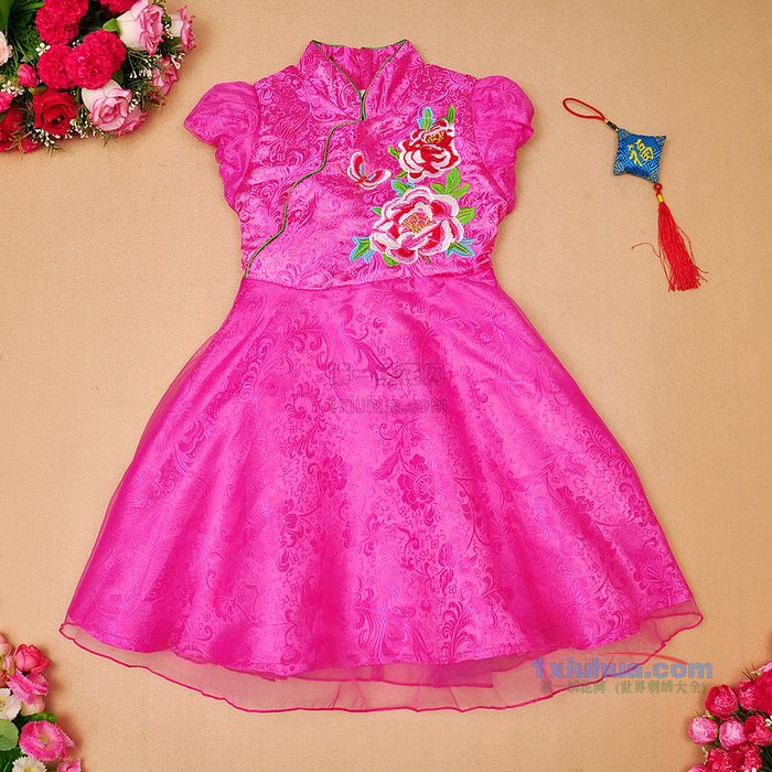 中国风牡丹花裙