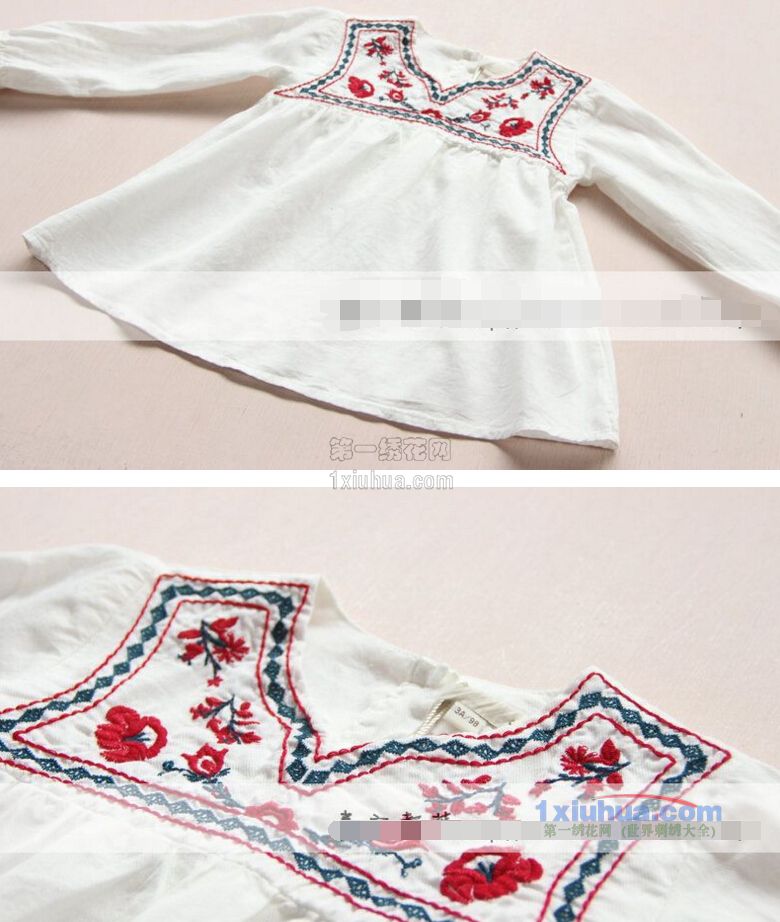 仿古前胸刺绣曲线