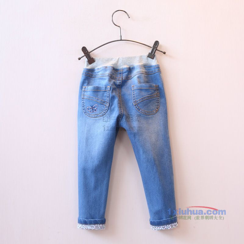 蝴蝶风筝牛仔裤