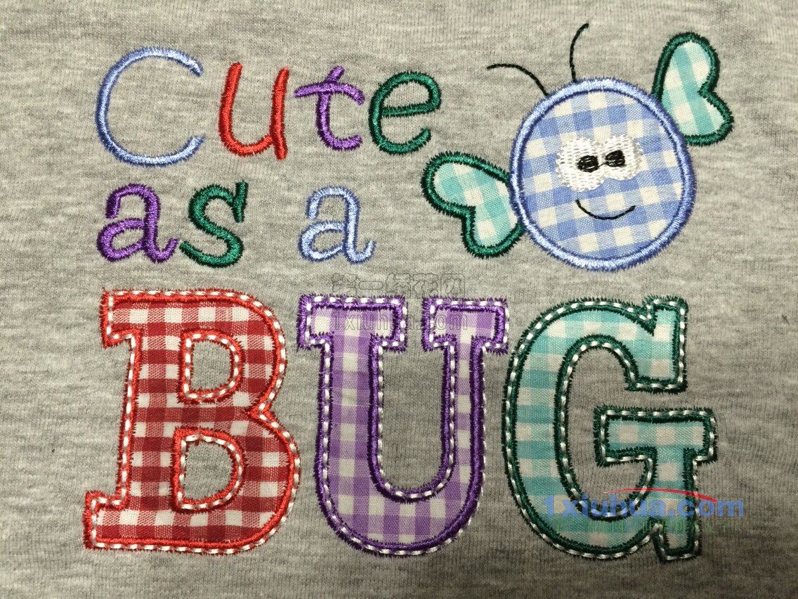 BUG小虫贴布绣花