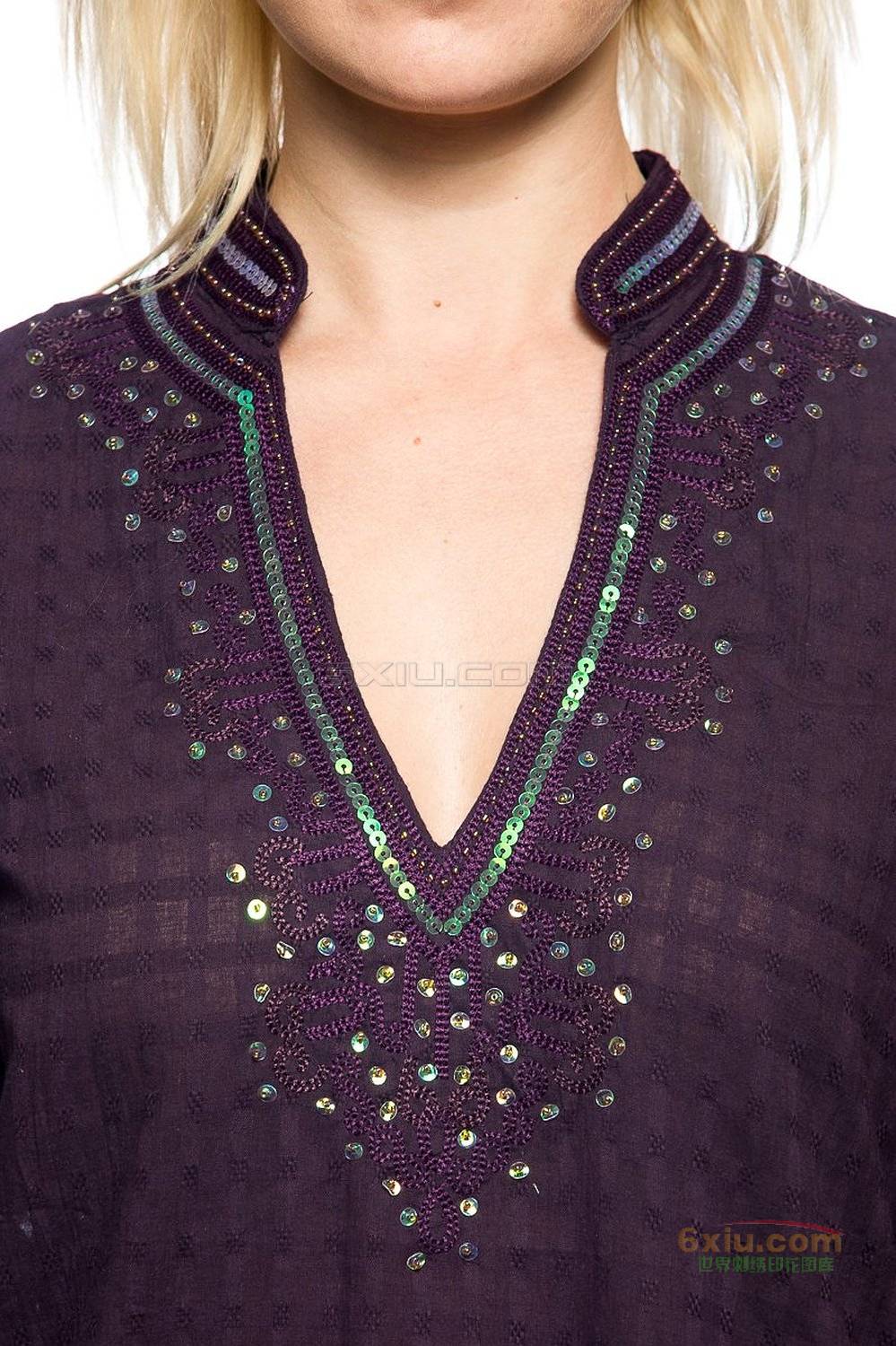 衣领 珠片